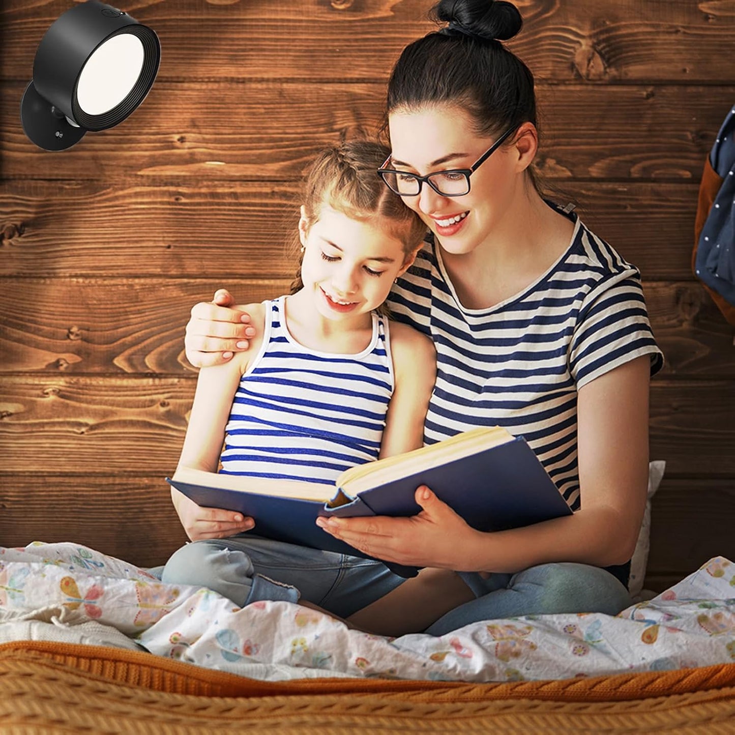 LED Reading Lights, Rechargeable USB Wall Mounted Sconces 3 Color Temperatures, 360° Rotate Magnetic Ball LED Wall Mounted Cordless Lamp for Reading Bedroom Bedside