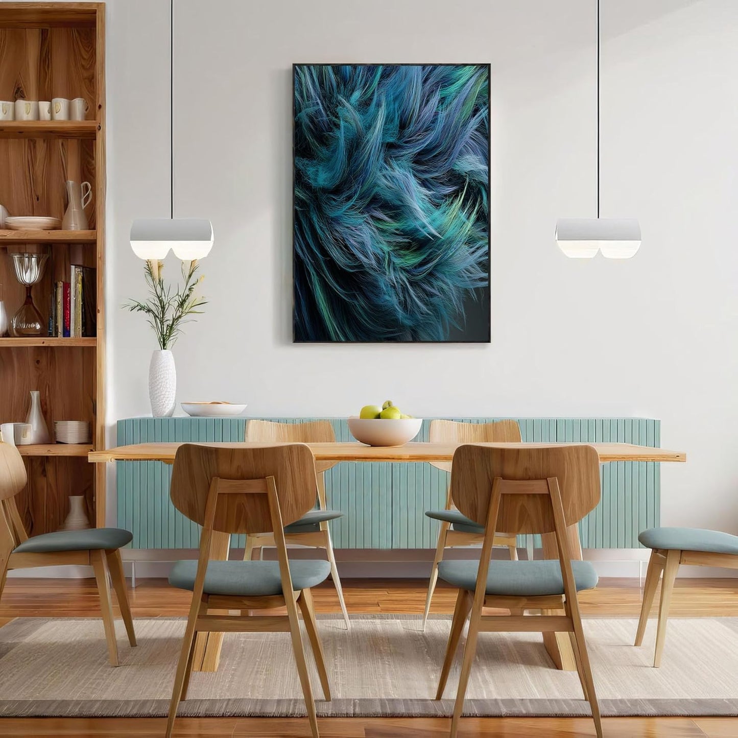 GDJSMIN Abstract Visual Texture Wall Art, Complex Fur Pattern Poster For Reading Room Living Room Decor 24 X 36 Inch Unframed