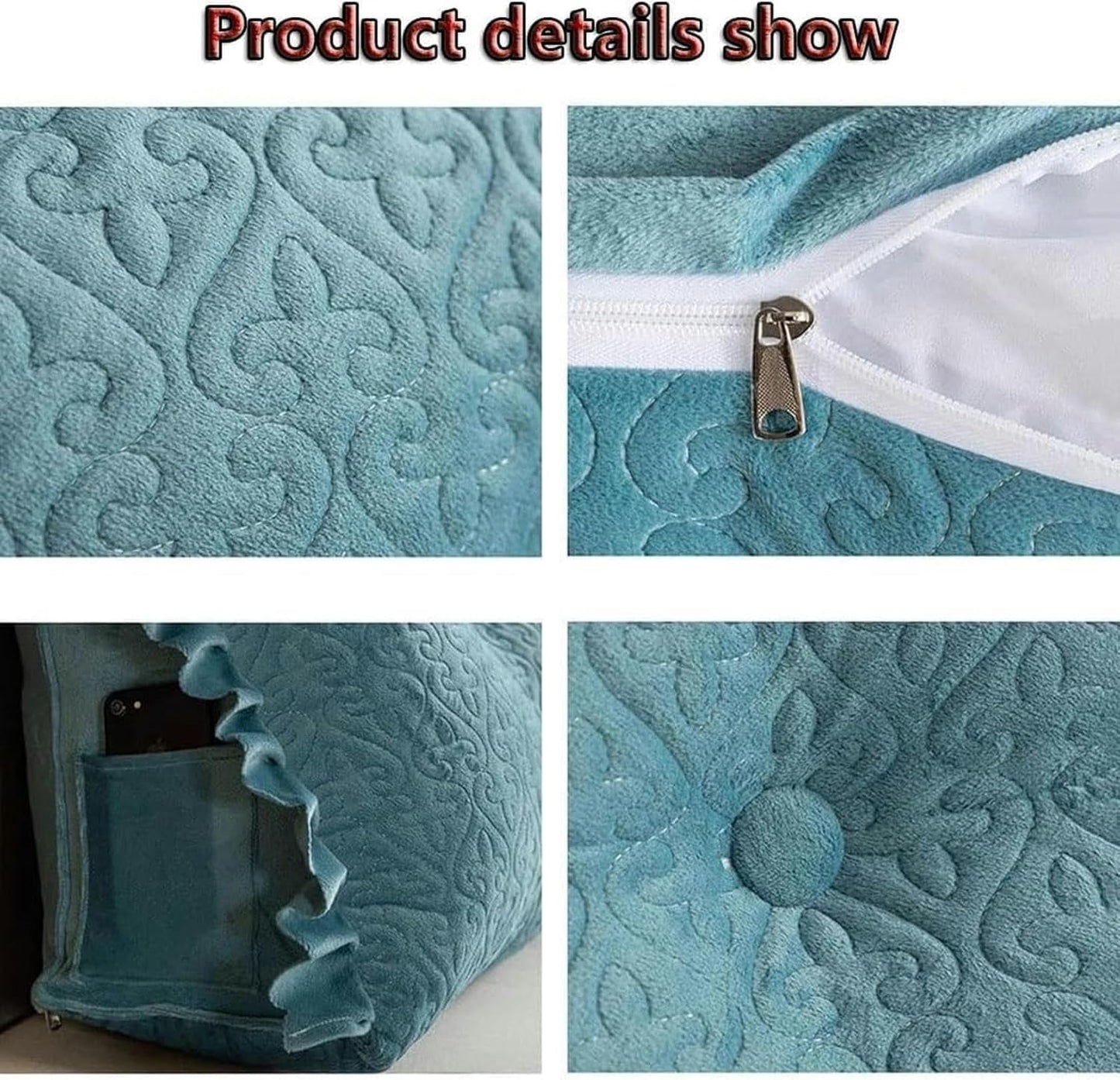 Triangular Reading Pillow/Long Headboard Pillow Cushion Wedge Reading Bed Pillow Triangular Headboard Backrest Fleece Positioning Support Cushion for Dormitory Sofa Bed