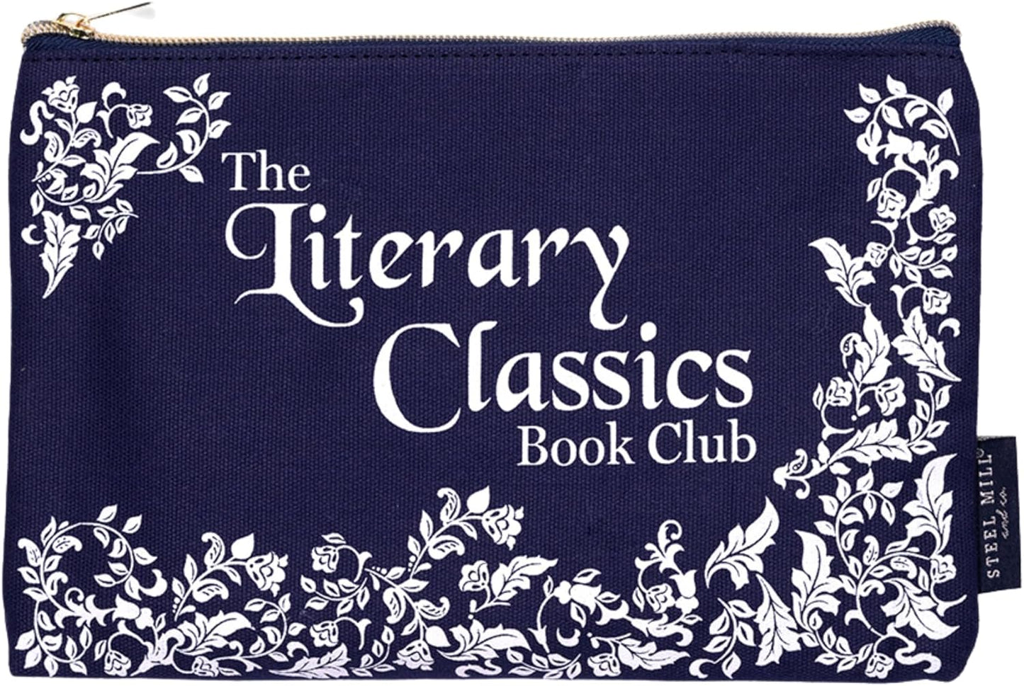 Steel Mill & Co Reading Kit Set with Book Journal, Pencil, Book Holder, Customizable Labels, Bookmark and Zipper Canvas Pouch (Literary Classics)