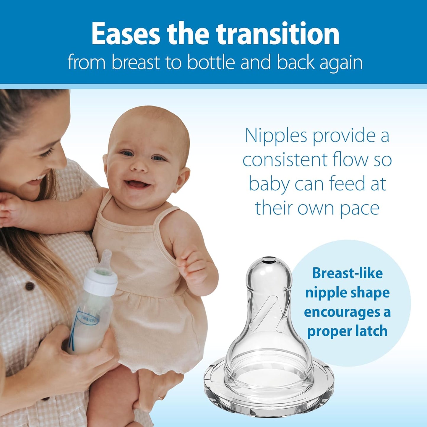 Dr. Brown's Natural Flow Anti-Colic Options+ Narrow Baby Bottle Gift Set with Advantage Pacifier & Bottle Travel Caps, 0m+ (Packaging/Pacifier May Vary)