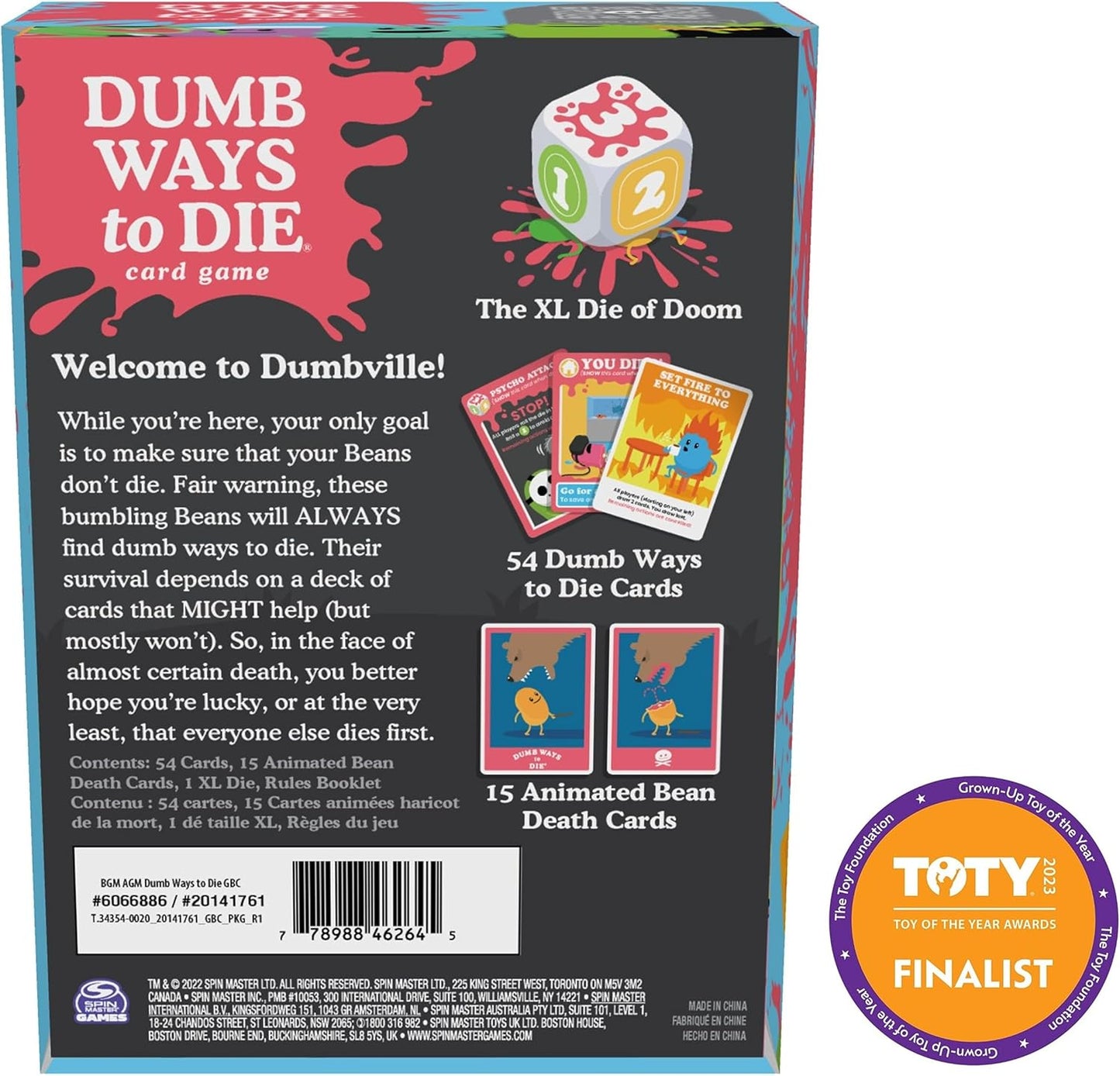 Spin Master Games, Dumb Ways to Die, The Viral Meme Card Game from YouTube and TikTok, Survival Strategy Fun, 2-5 Players, Easter Gift, for Ages 12 & Up