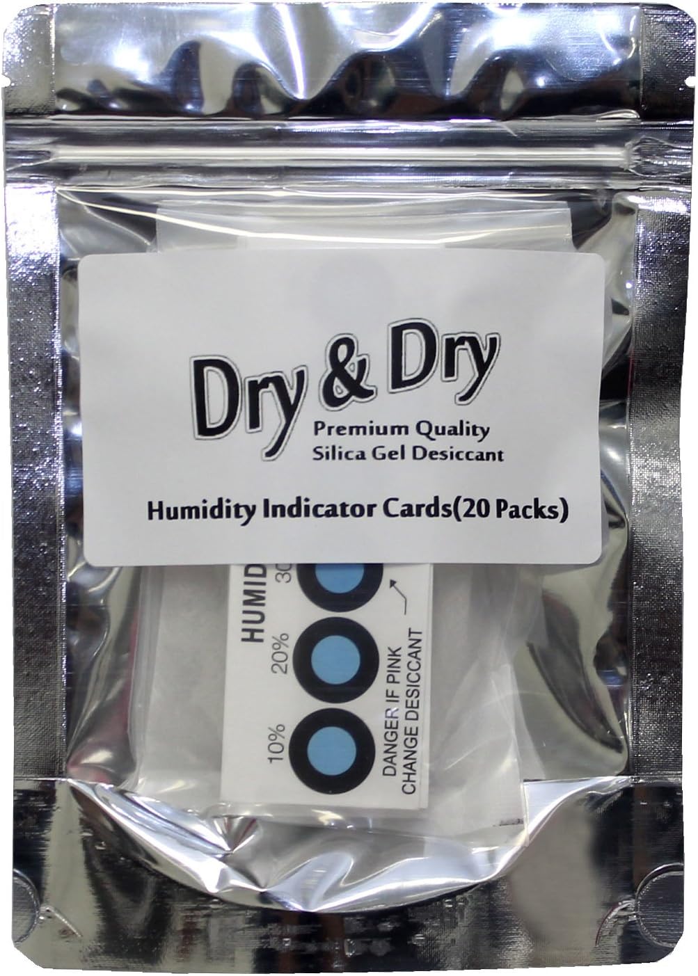 Premium Humidity Indicator Cards 20 Pack(Reusable) - 10-60% 6 Spot(20 Cards)