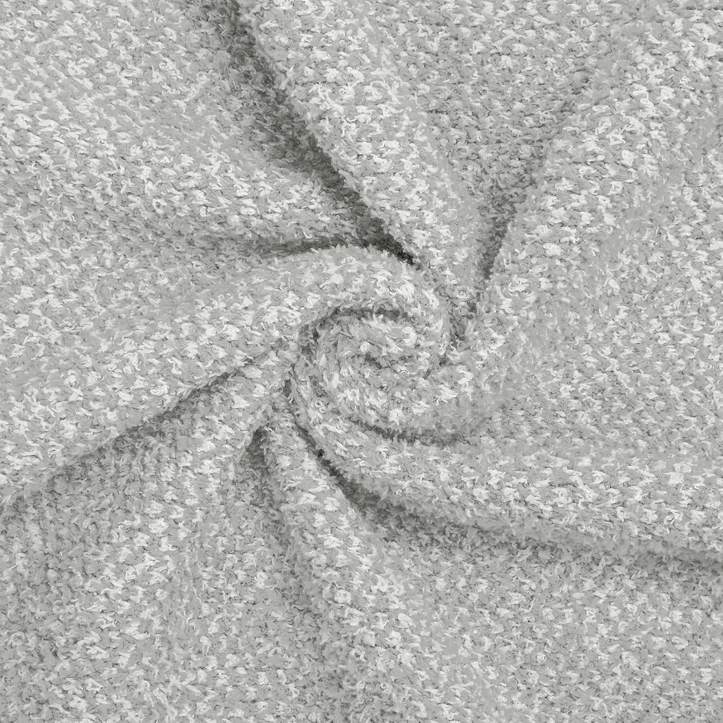 MACEVIA Grey Knit Throw Blanket for Couch 50" x 60" Super Soft Cozy Warm Bed Throws Winter Blankets for Sofa (Heather Grey)