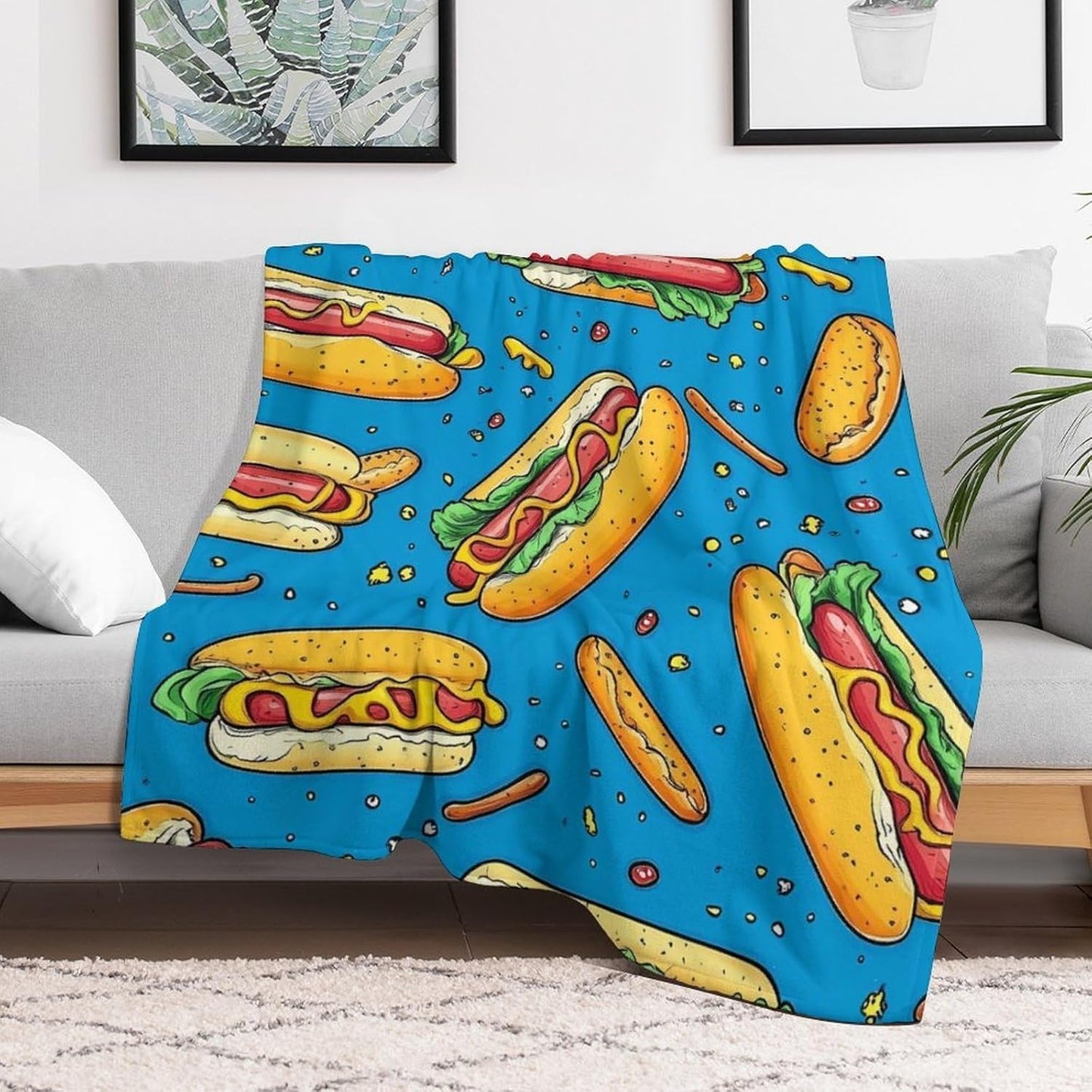 Horse (2) Throw Blanket for Couch Bed Plush Cozy Fuzzy Flannel Blanket for All Season 55"x70"
