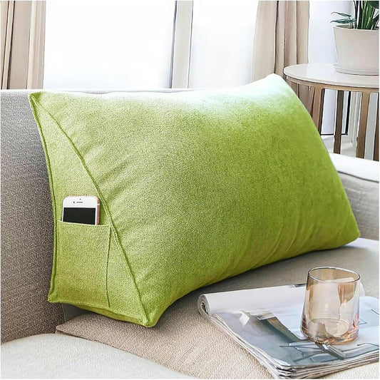 Wedge Pillow Headboard, Small Triangular Headboard Pillow Positioning Support Reading Backrest Wedge Pillow for Day Bunk Bed with Removable Cover
