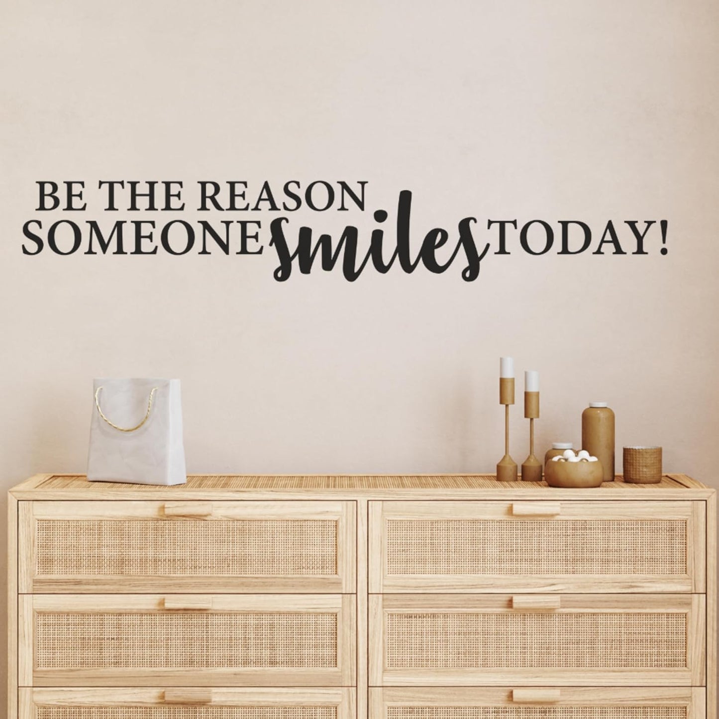 My Vinyl Story - Be The Reason Someone Smiles Today - Large Inspirational Wall Decal Motivational Wall Art Quote Positive Home Office School Classroom Decor Vinyl Decoration Encouragement 36x5 Inches