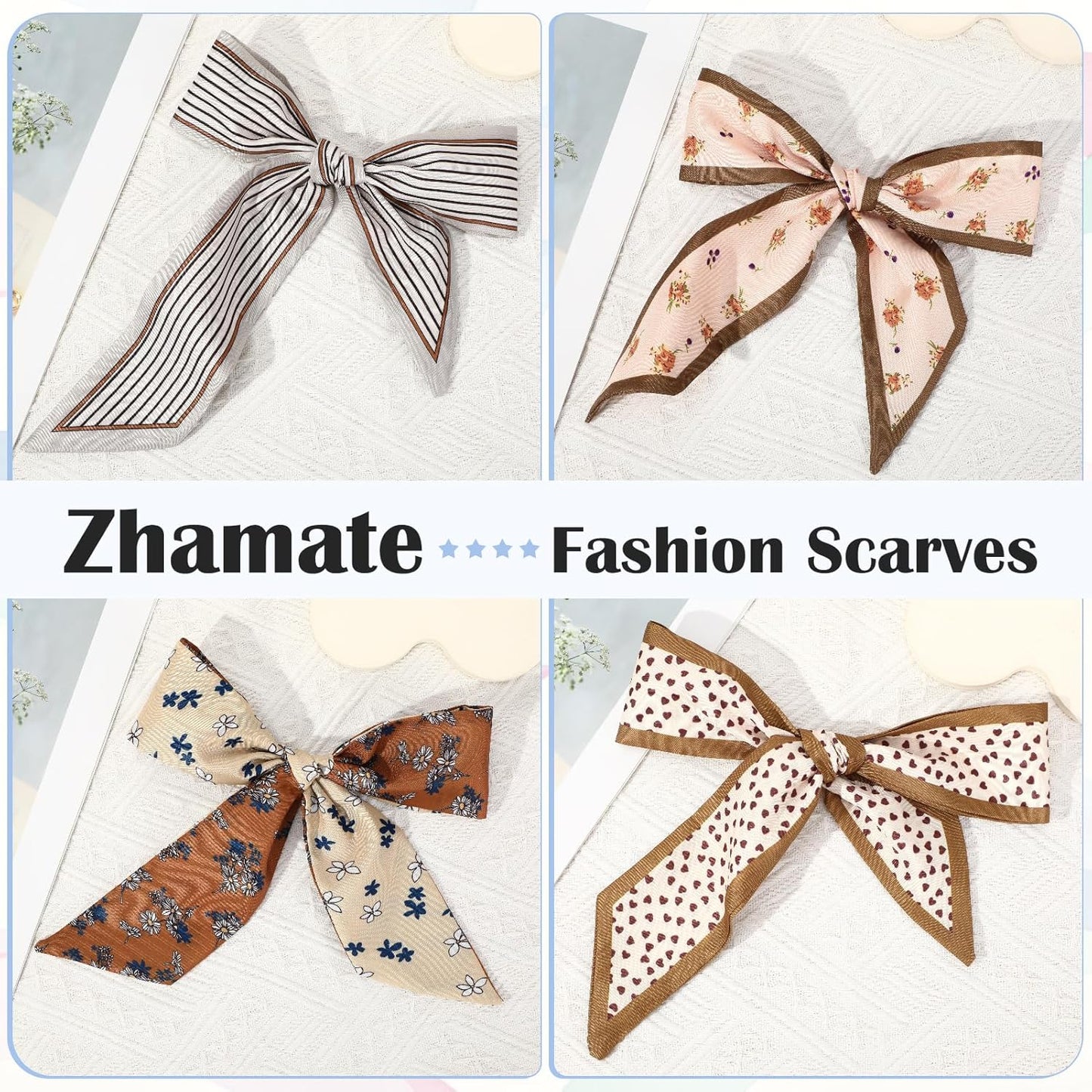 Fashion Scarves for Women Multifunctional Purse Scarf Boho Neck Scarves for Headband Bag Belt Hair Accessories