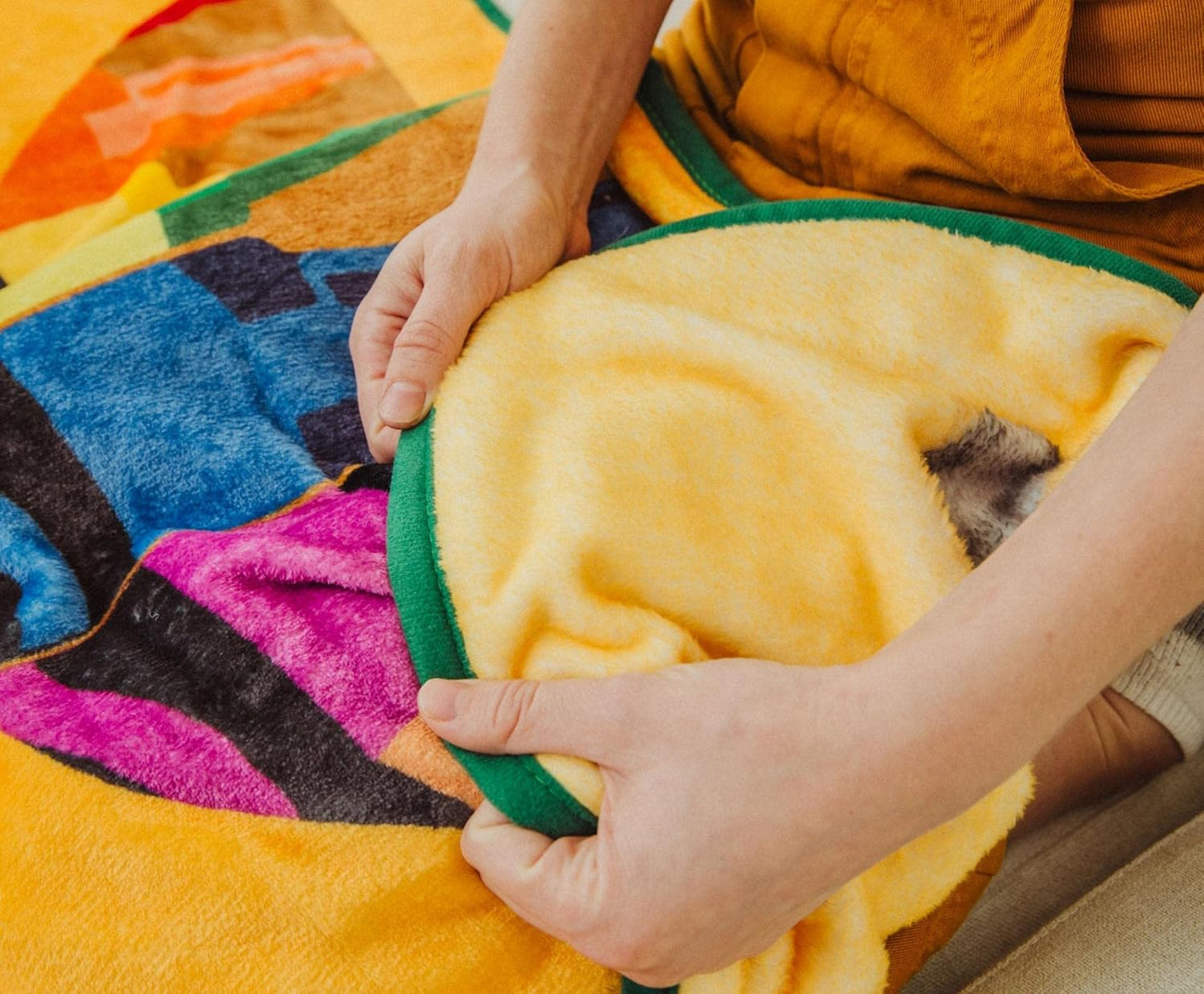Crayola Crayon Box Retro-Style Fleece Throw Blanket | Plush Soft Cover for Sofa, Bed | 45 x 60 Inches