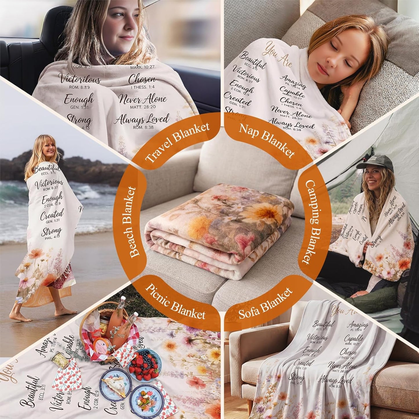Christian Gifts for Women, Mom Religious Inspirational Confirmation Faith Gift for Friend, Birthday Valentines Mothers Day Easter Christmas Throw Blanket for Wife 60’’x50’’, Pink