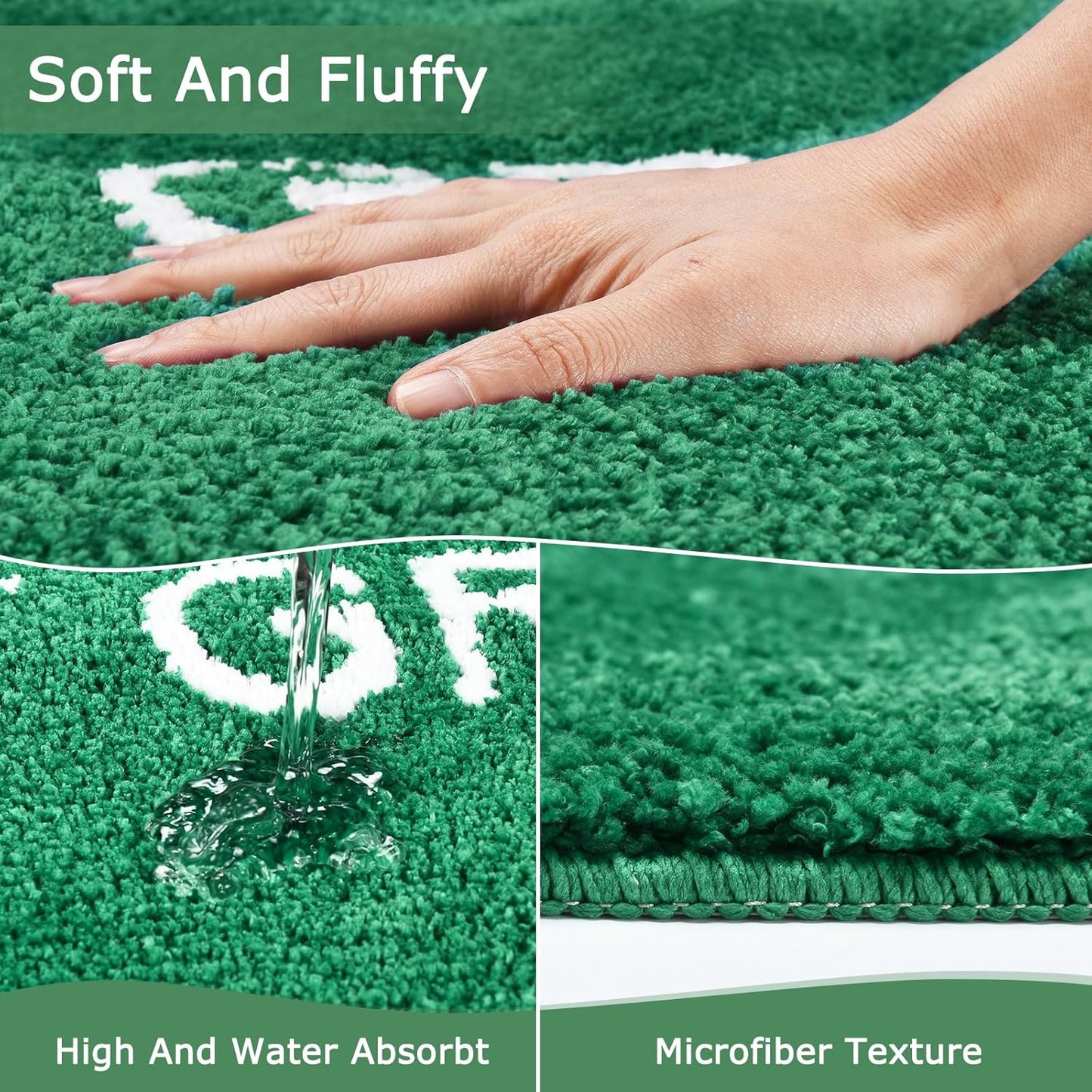 Wet Grass Rug for Bedroom-Non Slip Wet Grass Carpet for Living Room-Green Grass Rug is Machine Washable Home Floor Mat-Premium Area Rug for Home Decor [47.2 x 31.5]