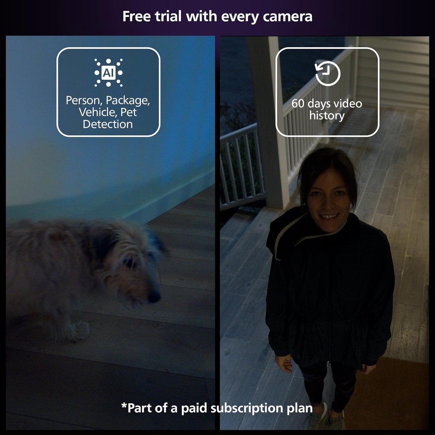 PHILIPS Hue Secure Wired Smart Home Security Camera, Black, 1 Pack, 1080P HD, Night Vision Camera, Motion Detection Home Security System, Two-Way Talk, Indoor/Outdoor, Weatherproof, Works with Hue App