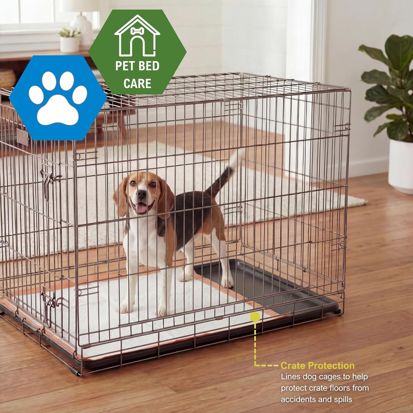MED PRIDE Dog Training Pads with Attractant, 5 Count Travel Pack Puppy Pee Pads, 22 x 24 Inch Disposable Portable Potty Pads, Leakproof Waterproof Pet Pads for On-The-Go Use