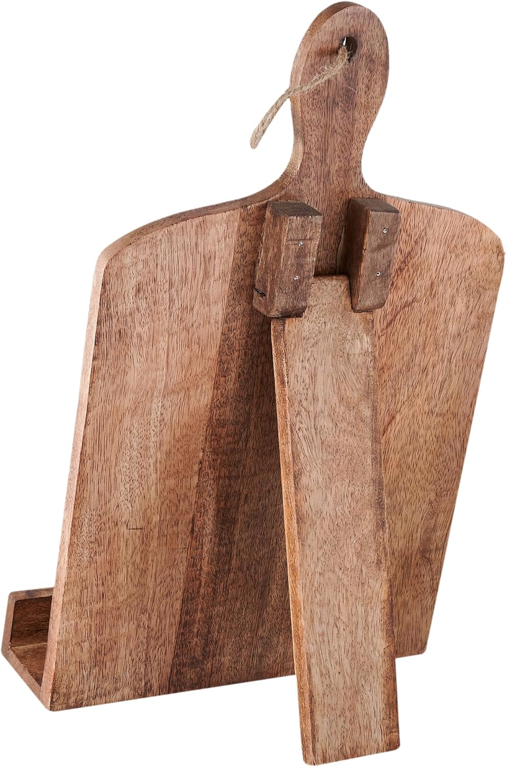 Wedding Gifts Solid Wood Cookbook Stand for Kitchen Counter Recipie Book Holder for Cooking, Chopping Board Style Foldable and Holder for Tablets and Cookbooks (Brown) Cooking Gifts