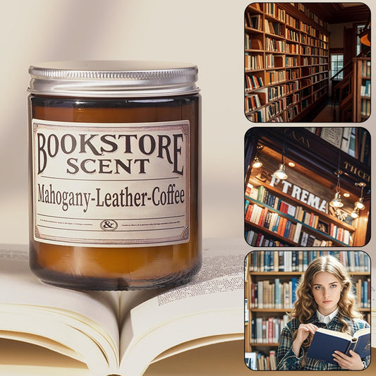 Book Lover Candle, Inspired Gift Ideas for Readers, Birthday, Book Themed Reading Gifts for Women, Bookworm, Librarian, Men 8 Oz