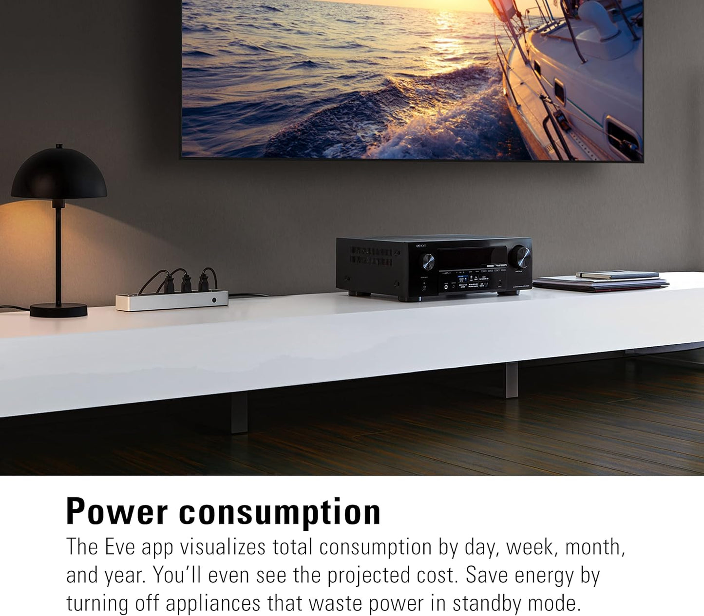 Eve Energy Strip - Smart Triple Outlet & Power Meter for Apple Home, Built-in Schedules & Switches, Surge Protection, overcurrent Protection, overvoltage Protection, Energy metering