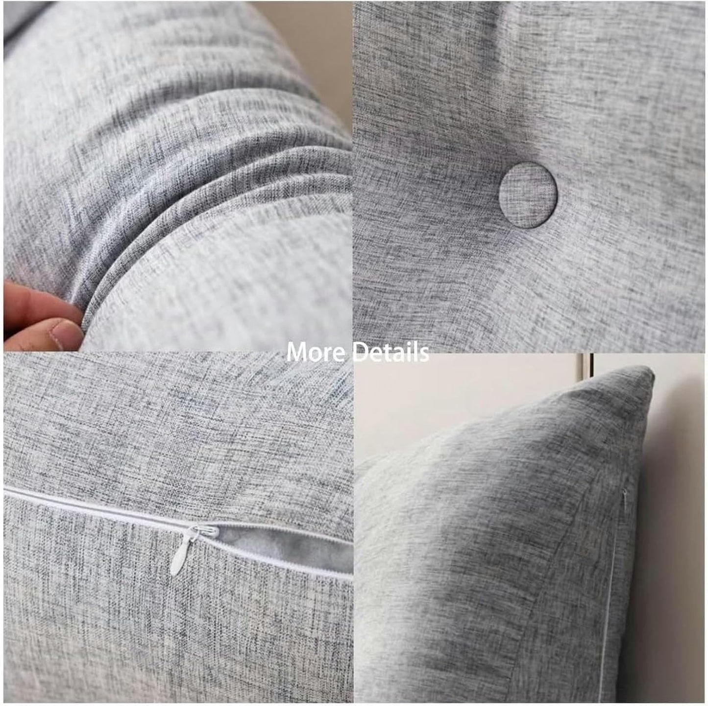 White Headboard Pillow Triangular Reading Wedge Pillow Recliner Backrest Cushion Triangular Headboard Cushion Waist Positioning Upholstery Backrest Pillow for Sitting in Bed