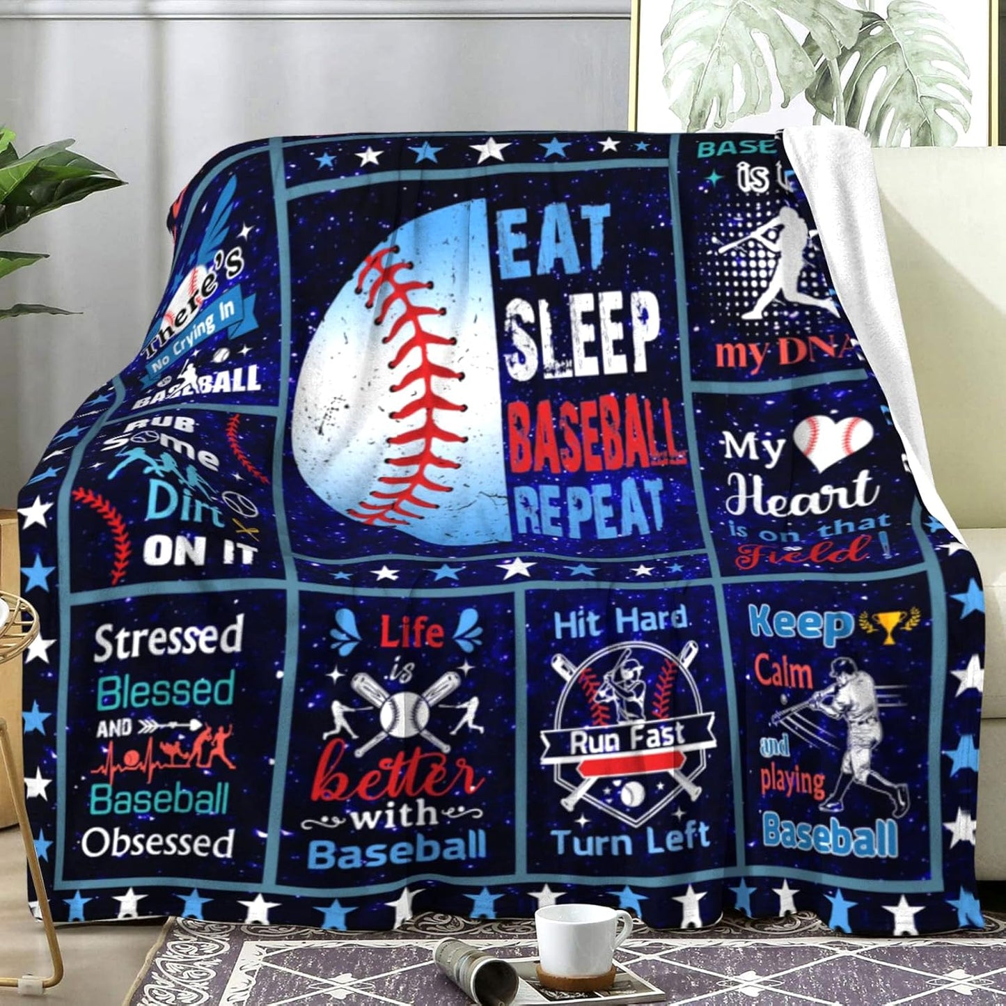Baseball Blanket Gifts for Boys Kids Men Adults,Outdoor Baseballs Stuff Baseball Throw Blanket Coach Gifts for Baseballs Player Lover Team 80"x60"