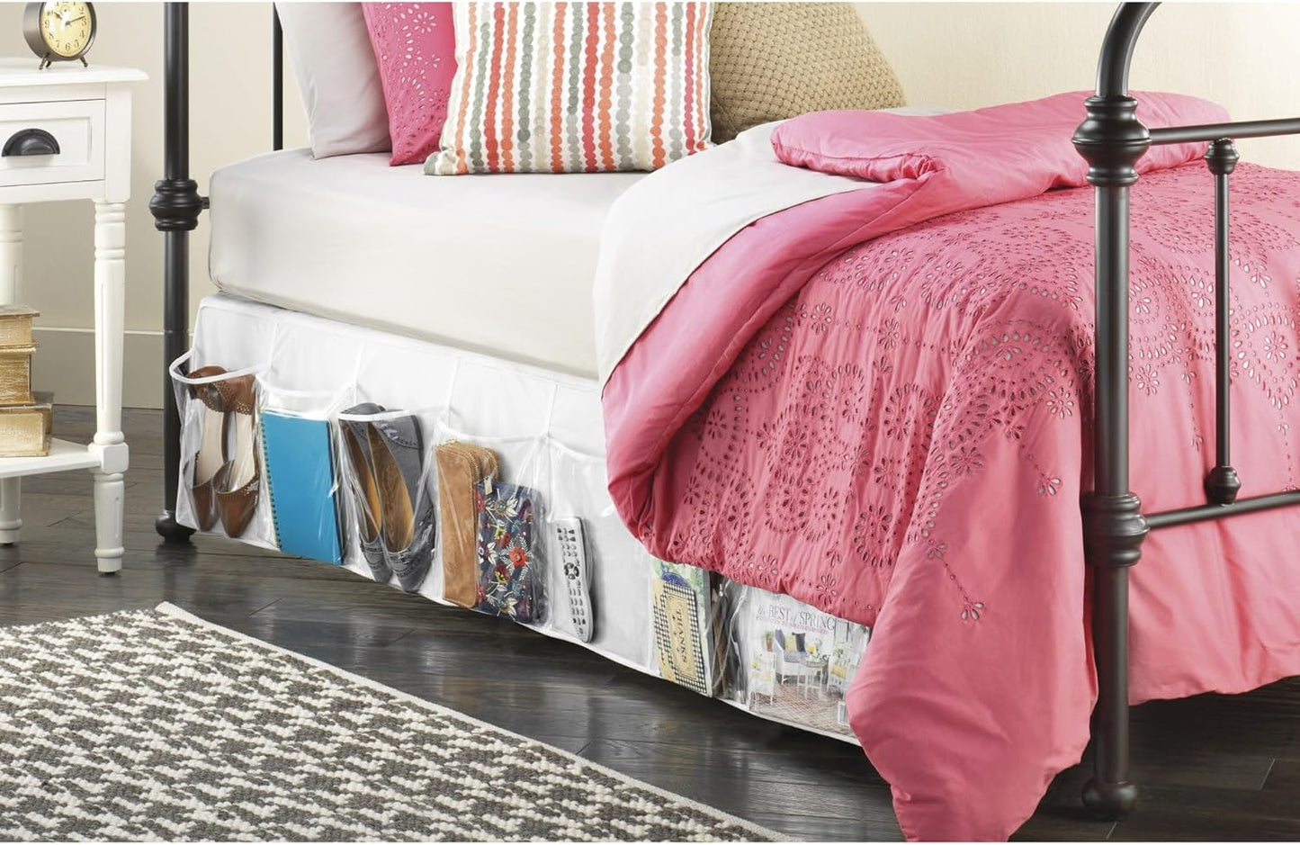 Whitmor Bedskirt Storage Organizer Clear