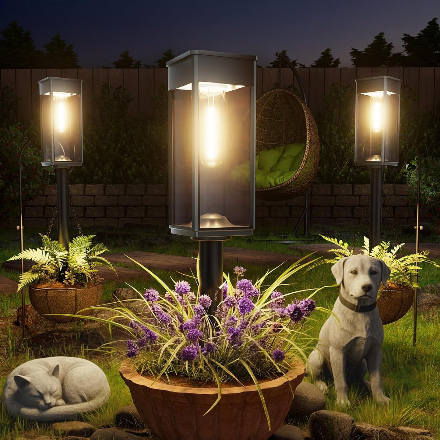 Solar Pathway Lights Outdoor, 8 Pack Bright Solar Lights Outdoor, Auto On/Off, IP65 Waterproof Solar Garden Lights Solar Powered Landscape Lighting for Yard Patio Walkway Driveway Pathway