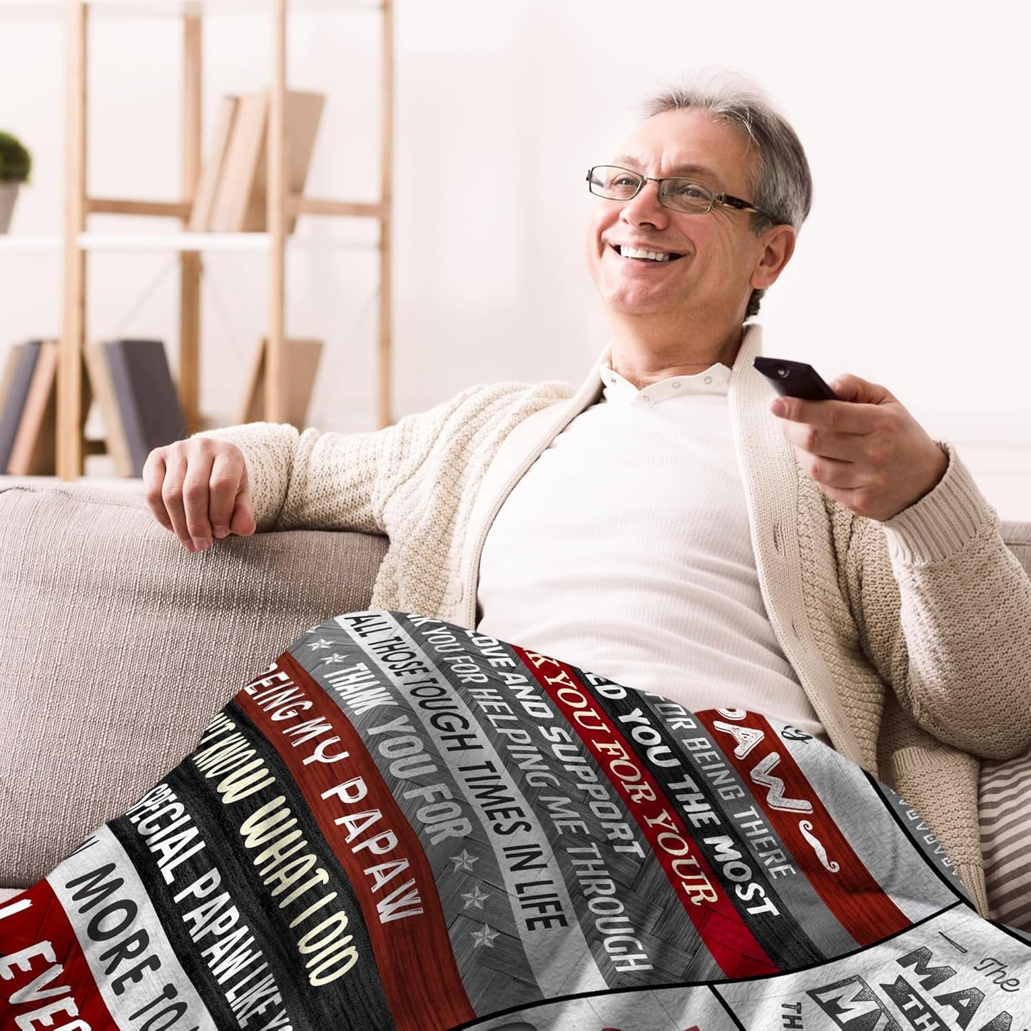 Papaw Gifts, Best Papaw Gift from Grandkids Granddaughter Grandson, Birthday Gifts for Papaw, Papaw Gifts for Grandpa, Papaw Christmas Fathers Day Throw Blanket Gifts 60"x50"