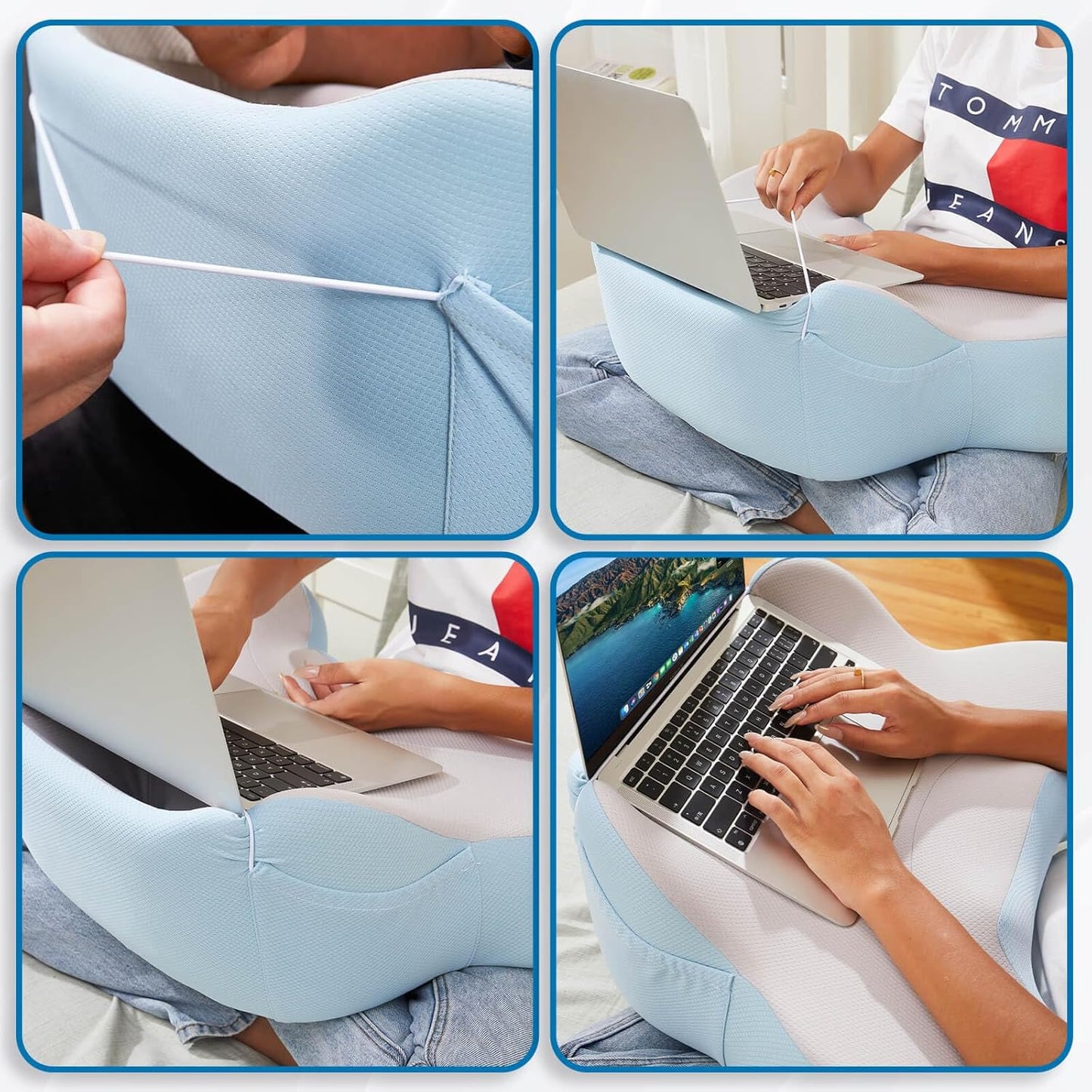 Lap Desk, Lap Desk for Laptop with Cushion, Laptop Desk, Laptop Stand for Bed, Computer Stand Table Workstation for Bed Sofa Couch or Travel