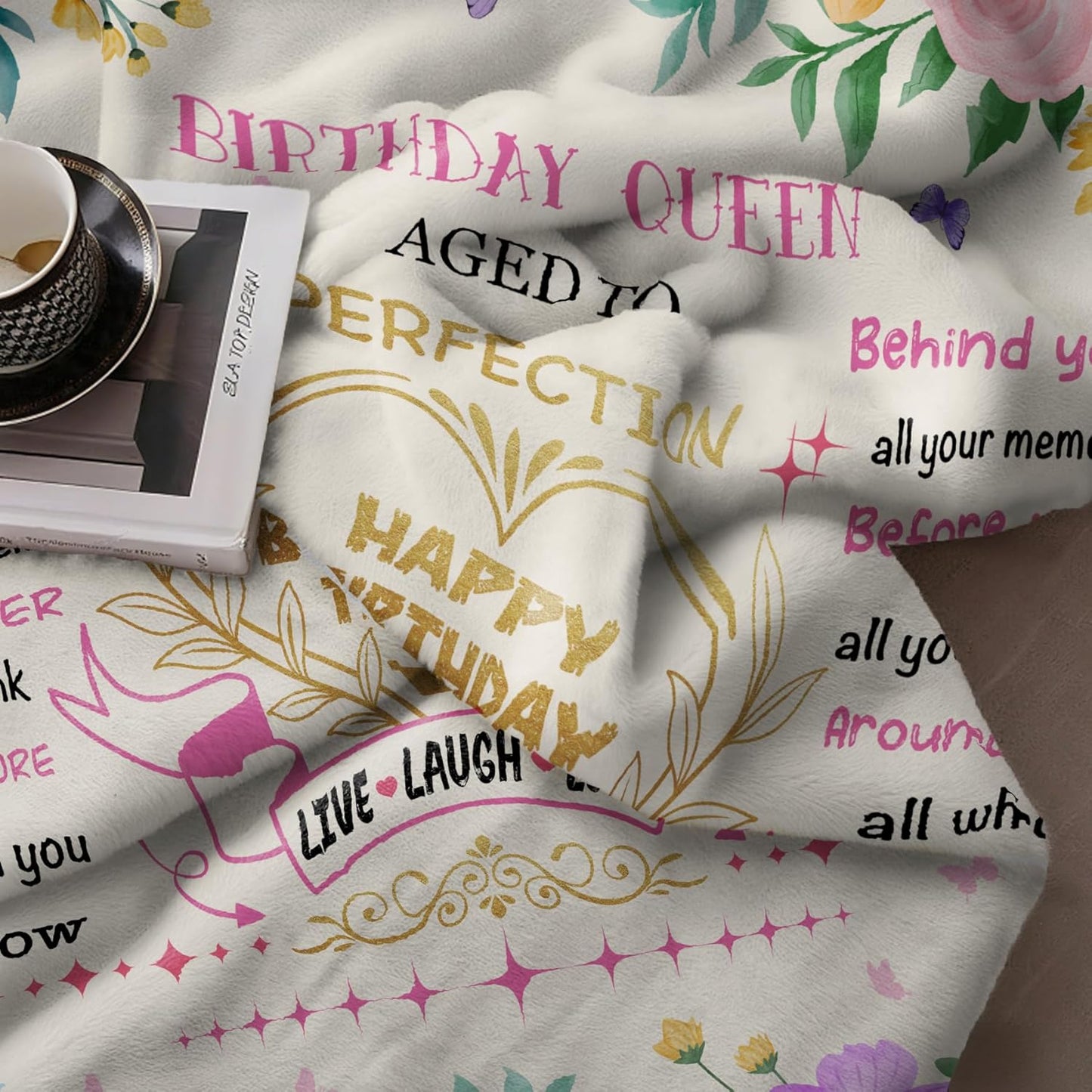 Birthday Gifts for Women,Gifts for Her,Womens Birthday Gifts,Happy Birthday Gifts for Women,Womens Gifts for Birthday Blanket 50"X60"