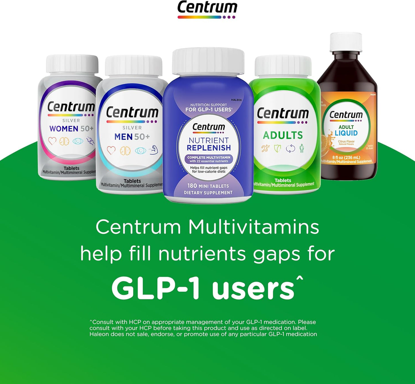 Centrum Minis Silver Women's Multivitamin for Women 50 Plus, Multimineral Supplement with Vitamin D3, B Vitamins, Non-GMO Ingredients, Supports Memory and Cognition in Older Adults - 280 Ct