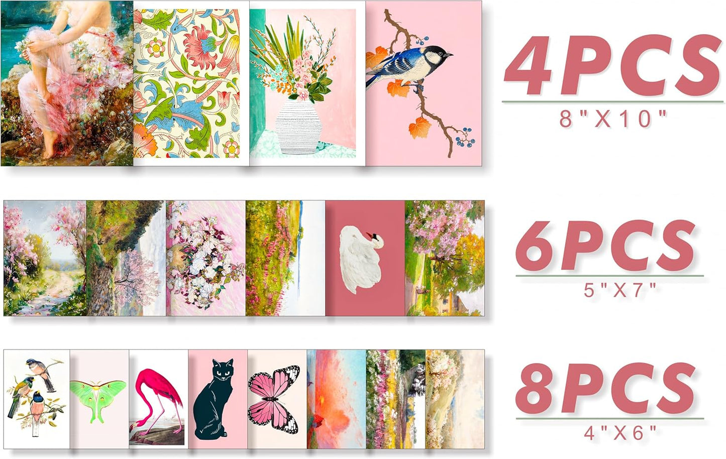 18 PCS Colorful Eclectic Wall Art Decor, Famous Artist Posters ,Eclectic Room Decor Aesthetic, Vintage Maximalist Wall Decor, French Country Decor Botanical Boho Wall Decor for Bedroom Dorm (L1)