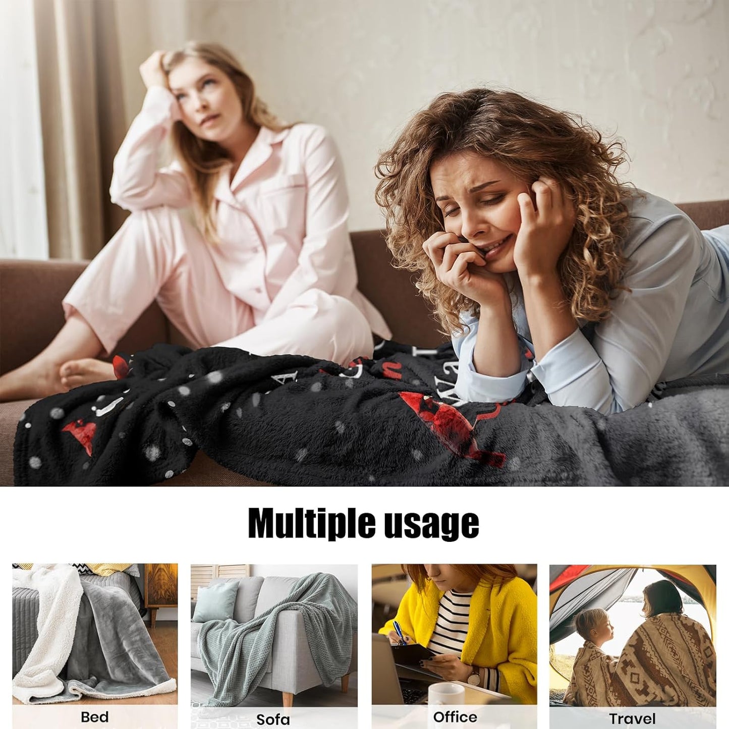 Xutapy Sympathy Gifts for Loss of Loved One, Memorial/Bereavement/Grief/Condolences Gifts for Loss of Mom Dad, Condolences/Funeral Present, Hug from Heaven Blanket 60’’X50’’