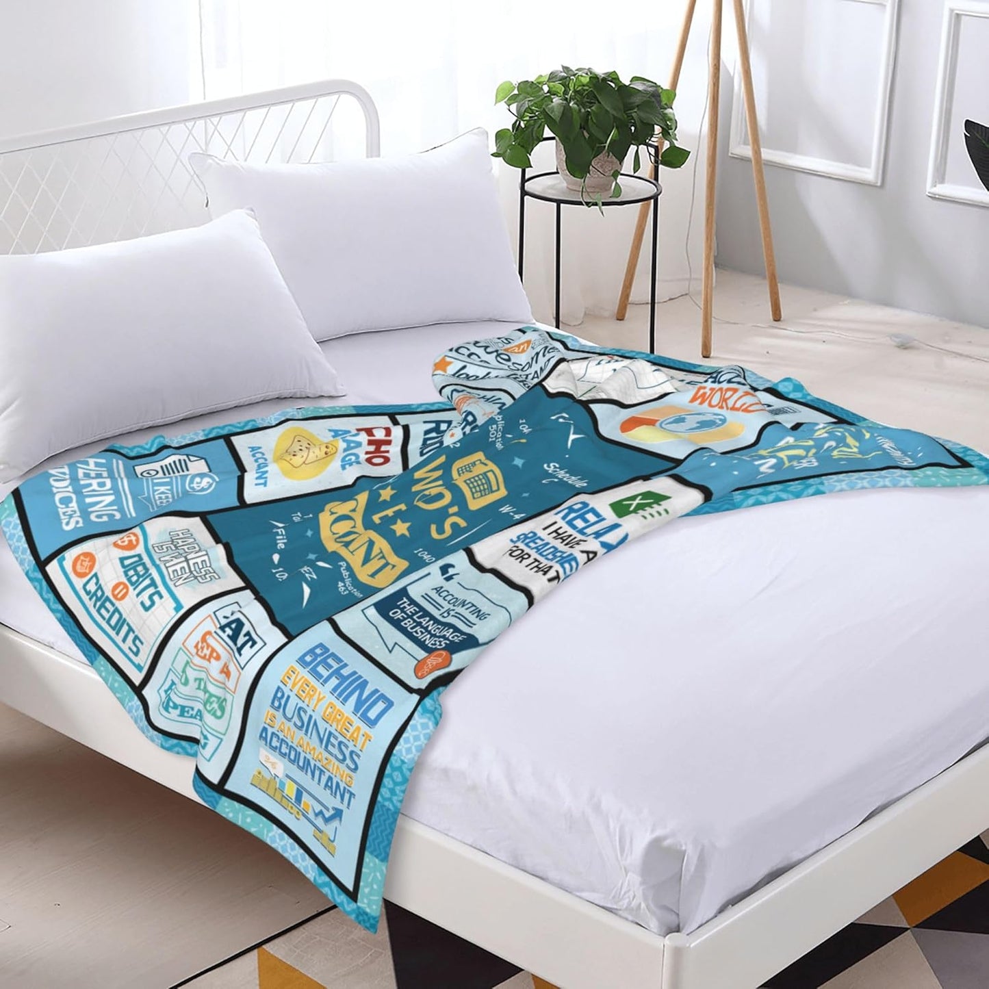 Accountant Gifts, Accounting Gifts, Gifts for Accountants, Accountant Gifts for Women Men, Tax Season Gift for Accountant Blanket 60" X 50", Accounting Day/Week Gift Ideas, CFO CPA Gifts