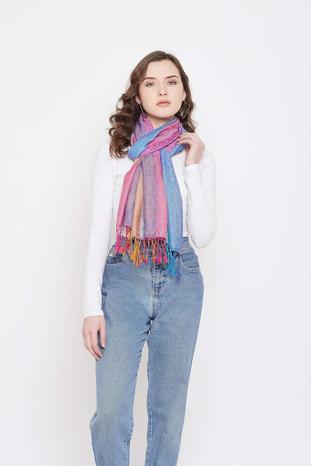 Goood Times Fashion Women's Silk Scarf Luxury Satin Shawl Wraps