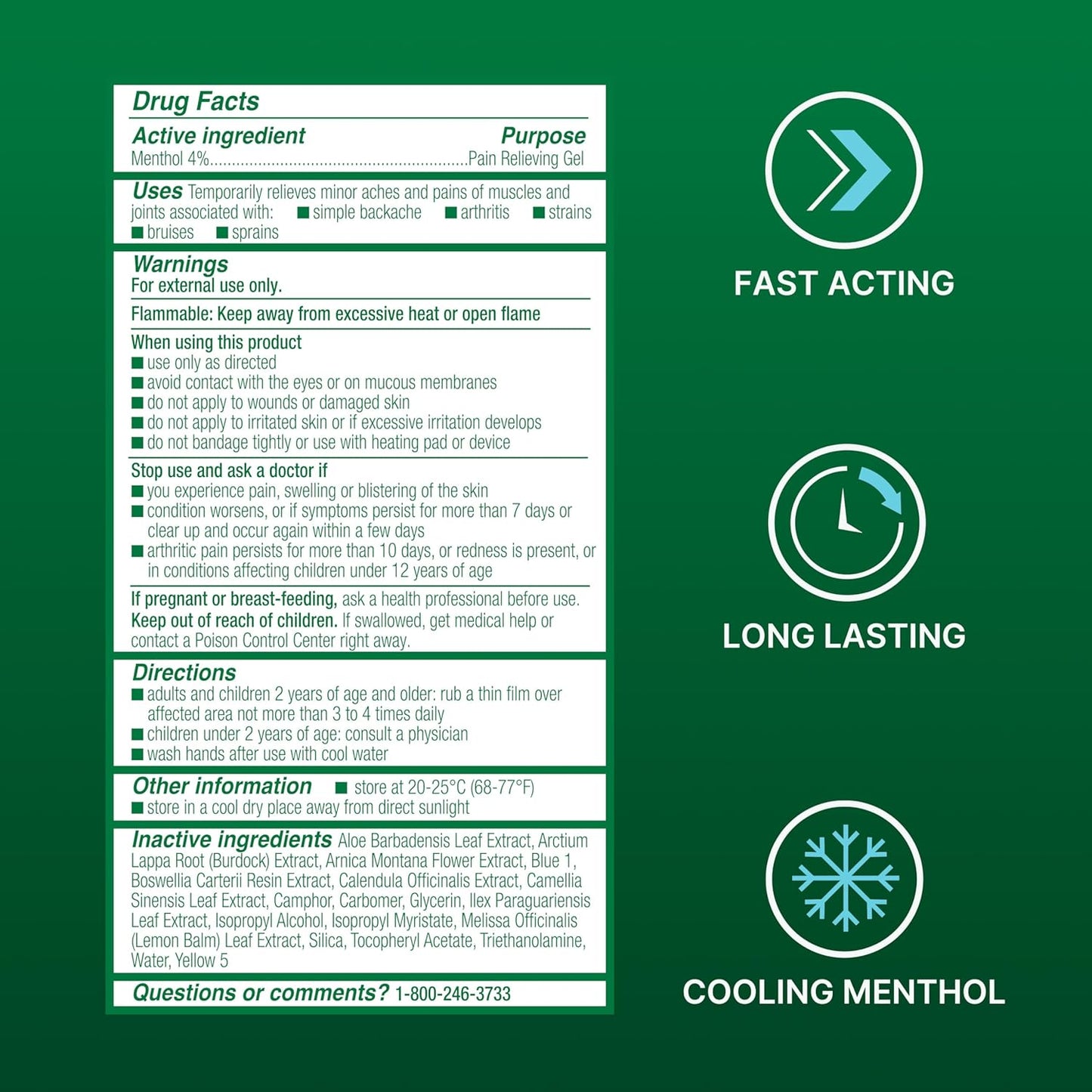 Biofreeze Gel Pain Relief, Knee & Lower Back Pain Relief, Arthritis Pain Reliever, Sore Muscle Relief, Neck Pain Relief, Cooling Joint Pain Relief, Menthol Gel 3 Fl Oz