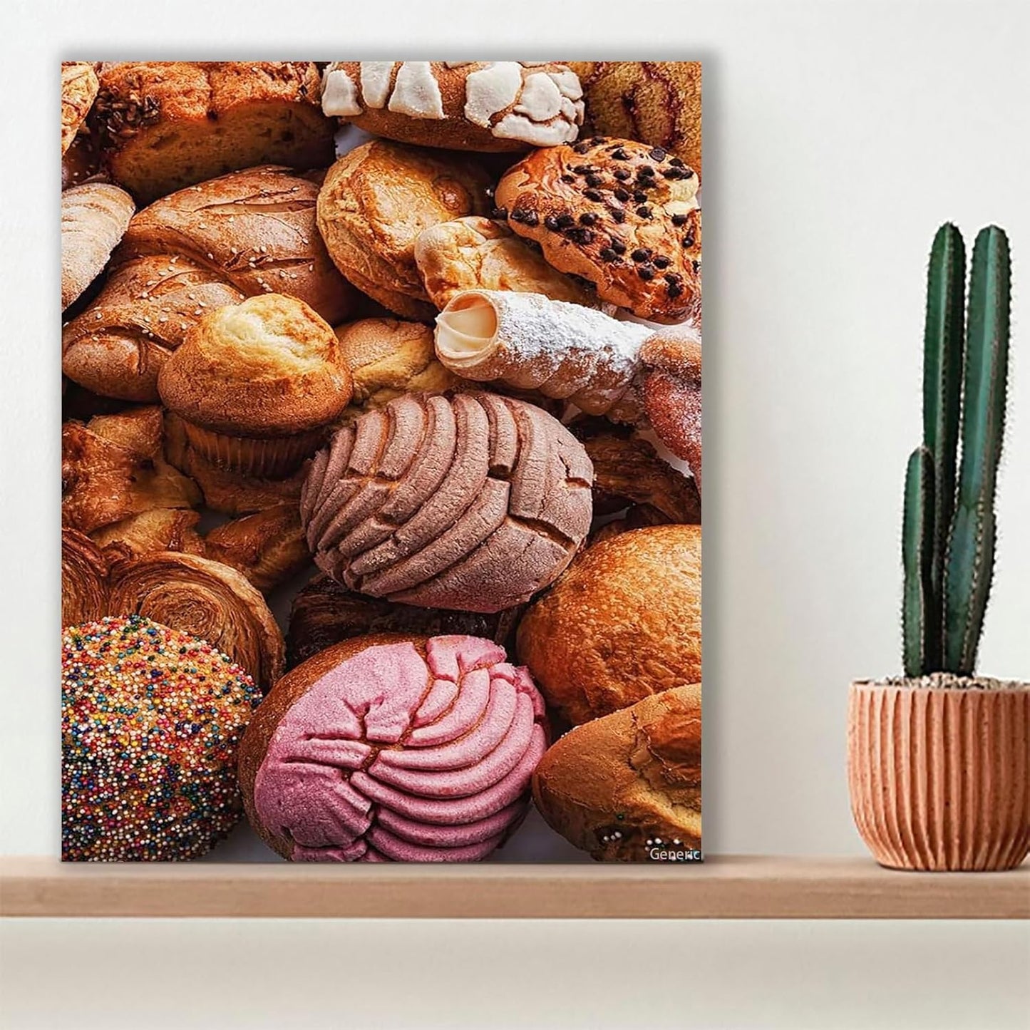 Mexican Pastries Sweet Bread Food Poster Picture HD Canvas Print Famous Artwork Beautiful Home Decor Holiday Bedroom Gift Wall Art Decor 8x10inch Framed