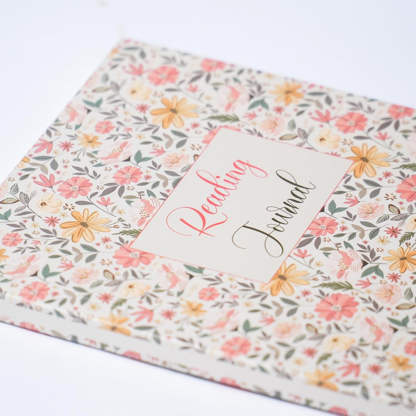 Luxury Floral Reading Journal for Book Lovers - 60 Review Pages, Lay-Flat Binding,100 GSM Paper, Reading Tracker, Size A5 (5.8 x 8.3 inches), 145 Pages