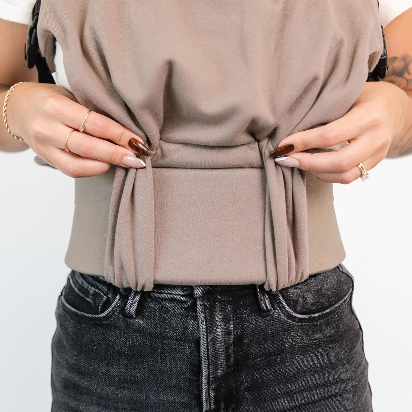 Moby Duet Baby Carrier for Infant to Newborn (8-33lbs), Three Adjustable Carrying Positions & Customizable Seat, Snug & Secure Child Wrap Carrier, Comfortable & Designed for Perfect Fit (Sparrow)