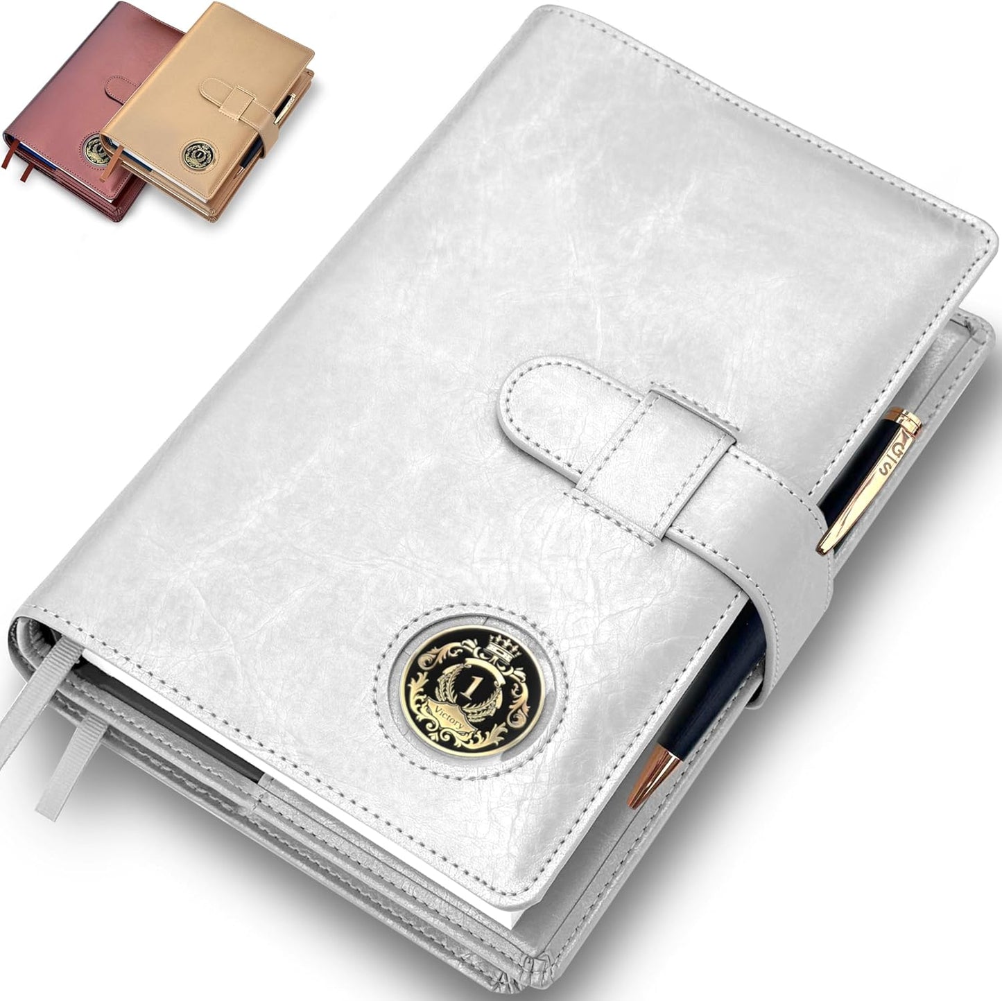 GALILEO® Double AA Big Book Cover & 12 Steps & 12 Traditions | PU Leather | Coin Holder | AA Book Covers for Hardcover | AA Gift | Alcoholics Anonymous (Coin Pocket/Silver)