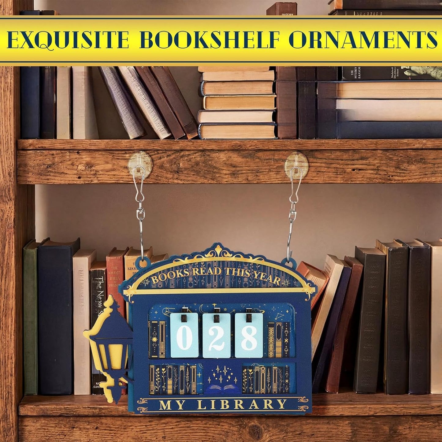 Books Read This Year Counter Constellation Stack of Books Read Tracker Wooden Hanging Book Counter Sign Astrology Bookshelf Decoration Challenge Bookish Gifts for Book Lovers Teachers