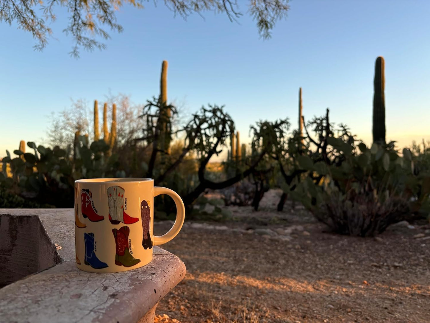 The Unemployed Philosophers Guild Cowboy Boots Mug - Featuring 13 illustrations of Western Footware, Comes in a Fun Gift Box, 12 oz