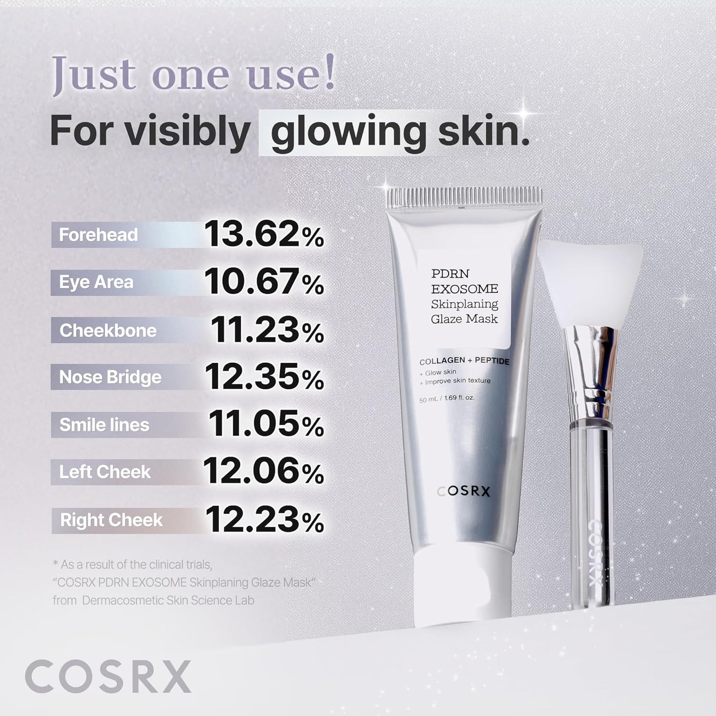 COSRX PDRN EXOSOME Glaze Wrapping Mask with SALMON DNA PDRN, Easy Peel-Off Overnight Mask for Glass Skin, Firmness, Elasticity & Skin Texture Care,1.69 fl. Oz, Korean Skin Care