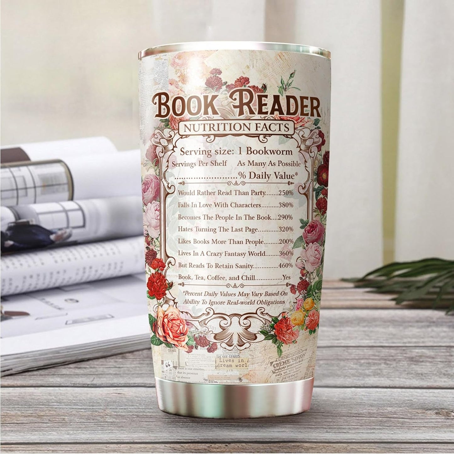 Book Lover Tumbler - Librarian Mug for Women - Gifts for Her on Christmas, Birthday