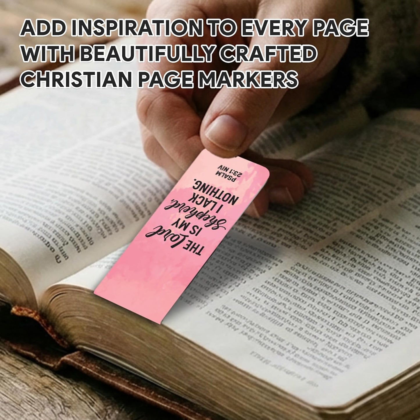 Decorably 8 Pack 0.8x2.3in Bible Verse Christian Magnetic Bookmarks for Women or Men, 8 Watercolor Motivational Designs Prayer Page Clips for Women & Men - Study, Devotional, Journaling, Reading, Gift