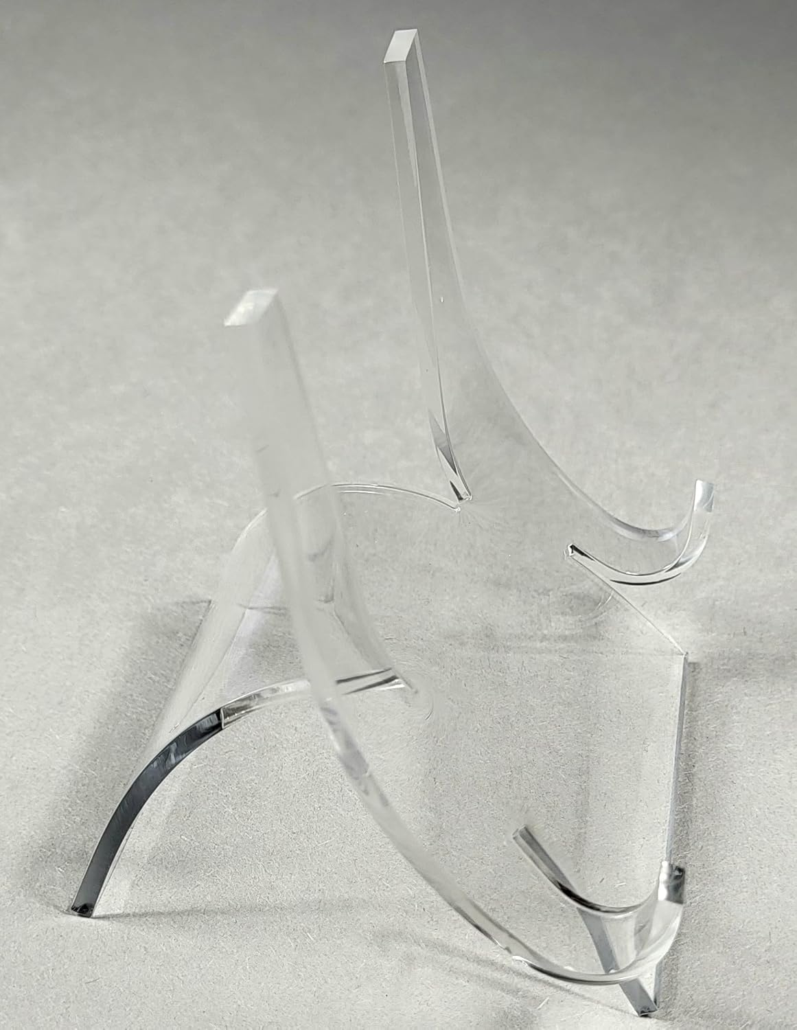 HQRP-Crystal 3-7/8" Acrylic Display Stand Pedestal for Crystal Heart / Slice/ Slab / Fossil and Other Collectible Stones