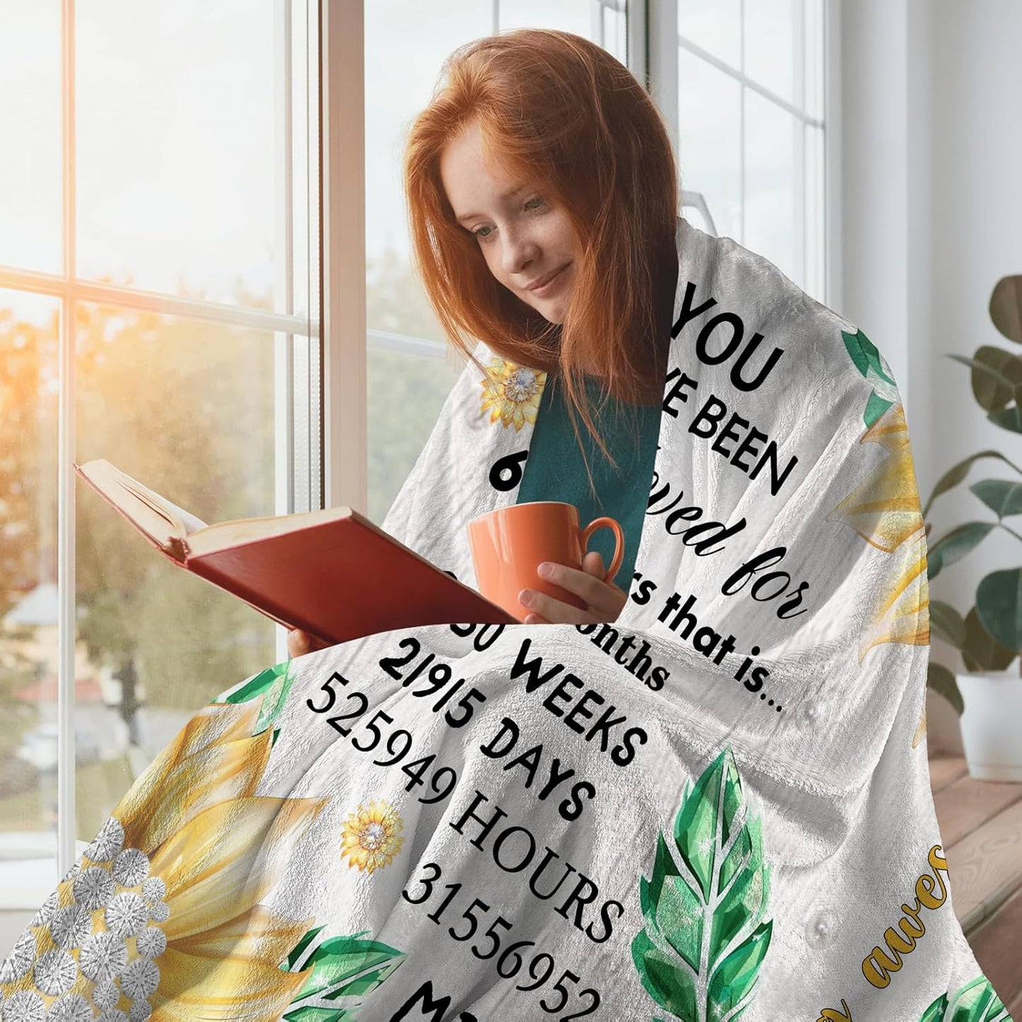 60th Birthday Gifts for Women, Gift for 60 Year Old Women, 60th Birthday Decorations Gift Ideas for Her, Turning 60 Throw Blanket, Happy 60th Blanket 80" X 60"