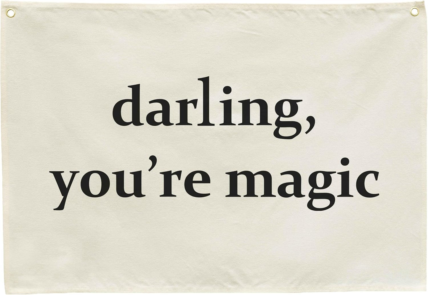 Nursery Canvas Banner Wall Decor Hanging Rectangular Flag Sign Art for Baby Kids Boy Girl,Babyroom Bedroom Playroom Decor,Christmas Gift for Nursery Wall Decor-Darling You’re Magic-28.5"L x 20"W