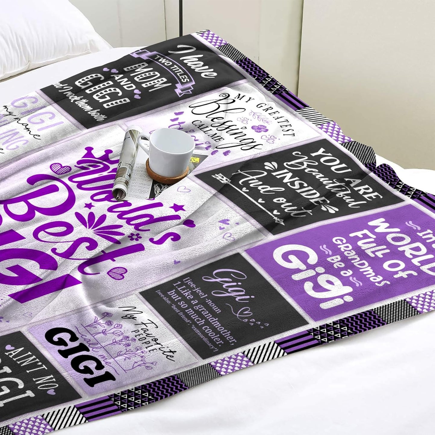 Gigi Gifts - Gigi Gifts for Grandma - Gifts for Gigi from Grandkids Granddaughter - Birthday Gifts for Gigi - Best Gigi Ever Gifts Throw Blanket 60"X50"
