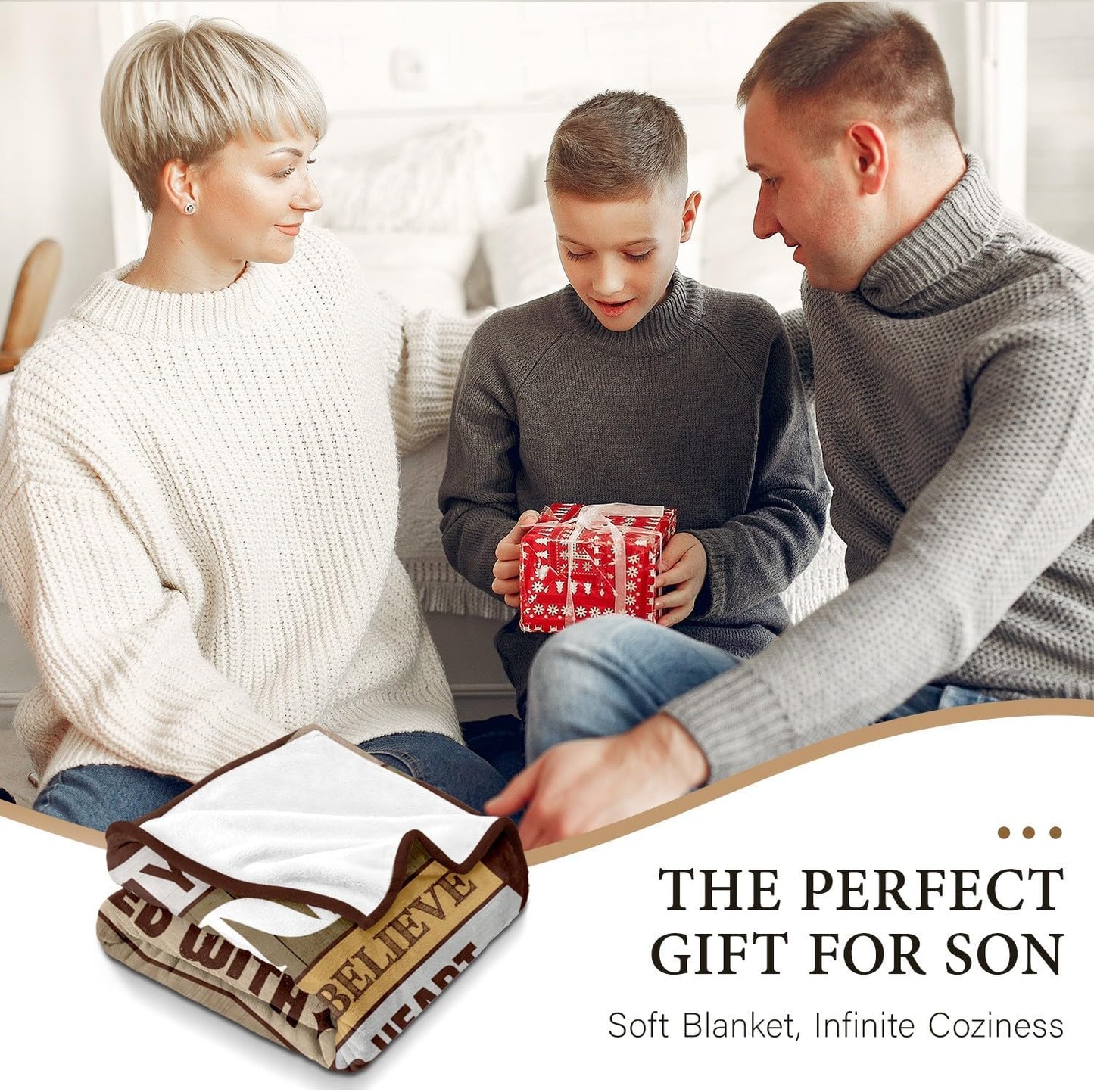Gifts for Son Adult - Son Gifts from Mom Dad - Best Birthday Gifts for Son - Adult Son Gift Ideas - Christmas Valentines Day Graduation Gifts for Son - to My Son's Blanket 50"X60"