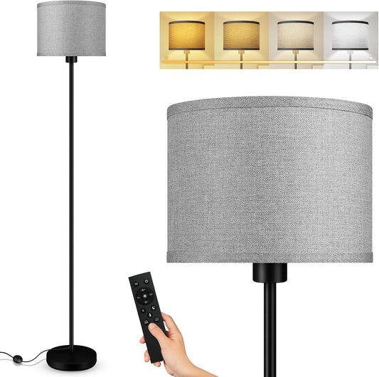 Floor Lamps for Living Room, Stepless Dimmable Floor Lamp with Remote, 2700K-6500K Colors Temperature & Brightness Adjustable,10W/1200LM Gray LED Floor Lamp, Modern Standing Lamp for Bedroom/Office