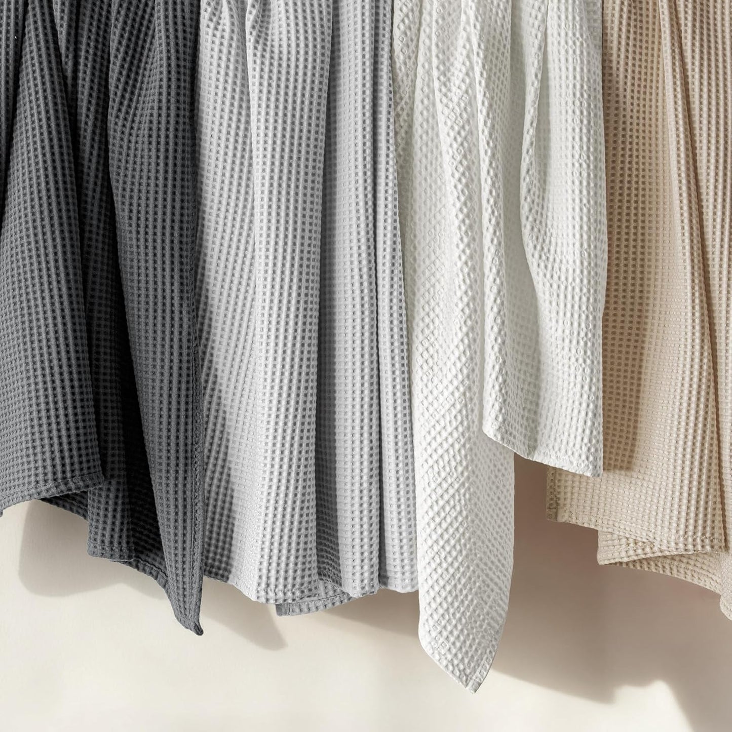 Exclusivo Mezcla 100% Cotton Waffle Weave Blanket Queen Size, Soft, Lightweight and Breathable Muslin Gauze Blanket for Bed, All Season, 90"x90", Dark Grey