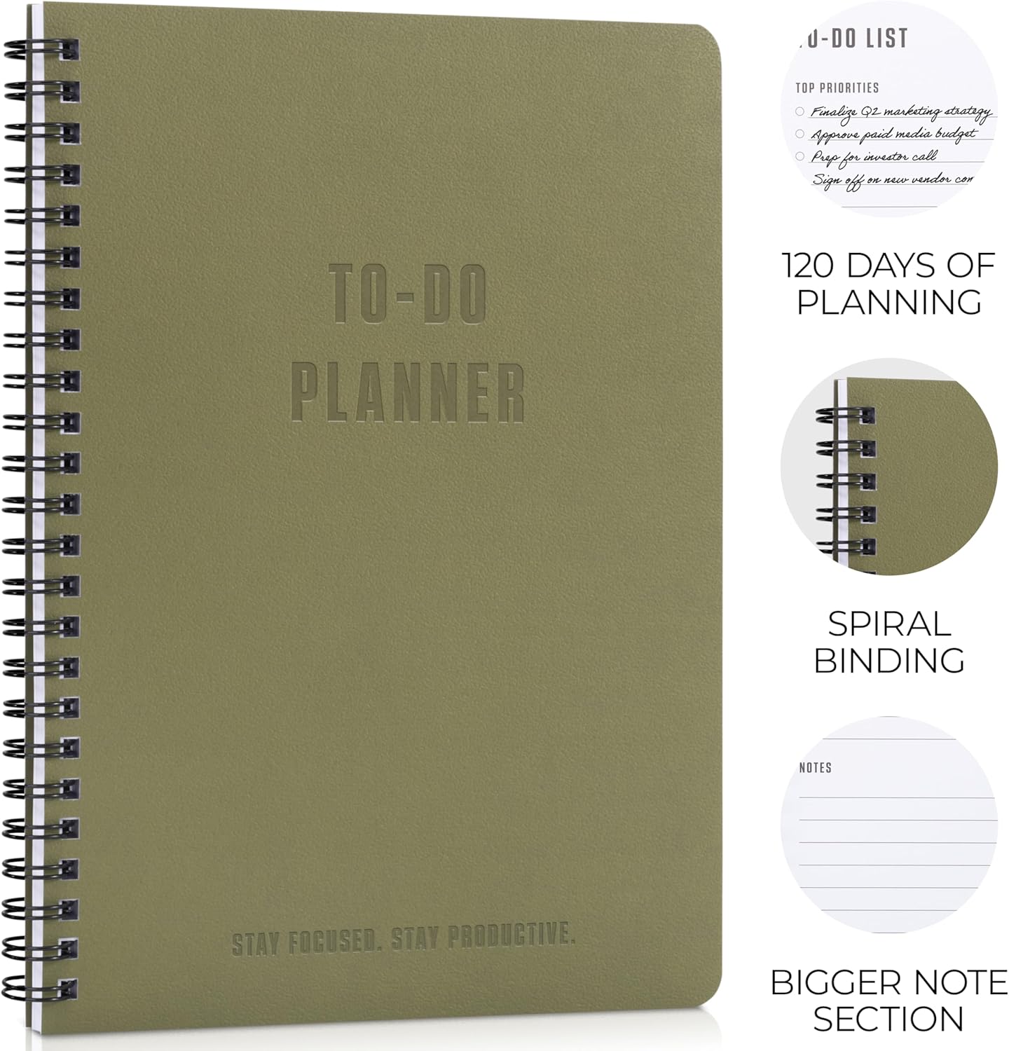 ZICOTO Aesthetic To Do List Notebook For Work or Home - Simple Daily Planner to Easily Organize Your Tasks And Boost Productivity - Stylish Undated Organizer Supplies For Women and Men